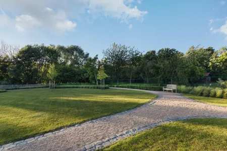 Appartementencomplex met landschappelijke, groene omgeving