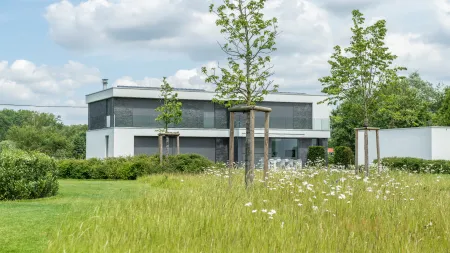 Moderne villa met ruim terras en landschappelijke tuin