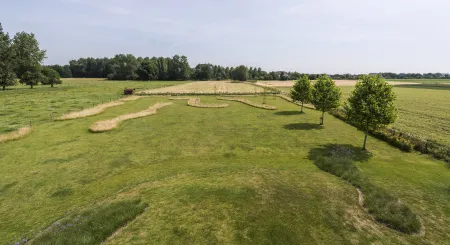 Landschapstuin met verzicht aan villa